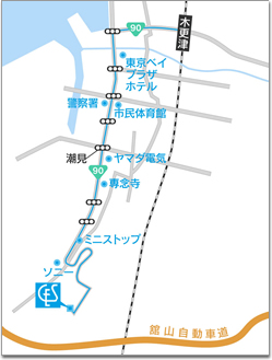 木更津駅からのアクセス